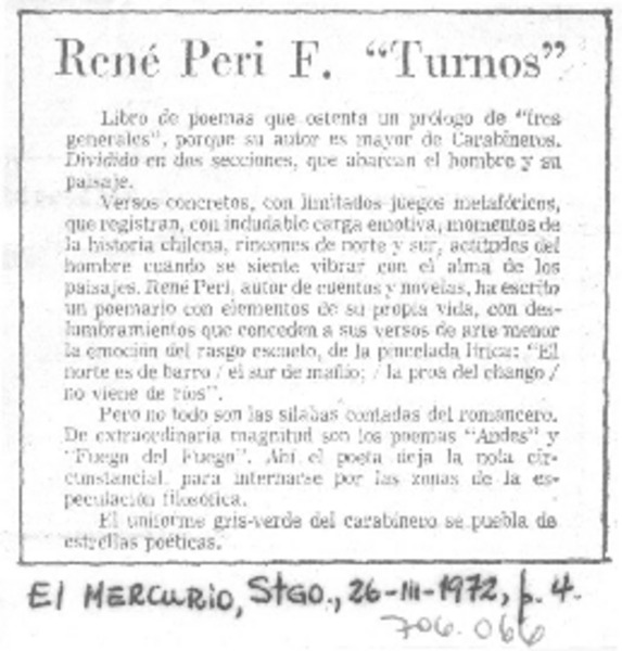 René Peri F. "Turnos".