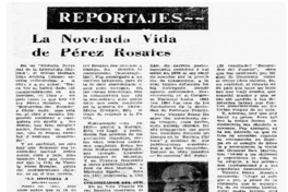 La Novelada vida de Pérez Rosales.