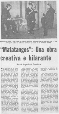 Matatangos": una obra creativa e hilarante