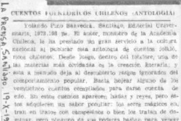 Cuentos folklóricos chilenos (antología)