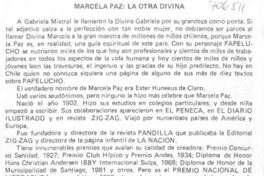 Marcela Paz: la otra divina.