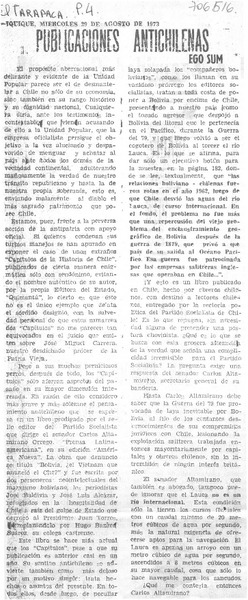 Publicaciones antichilenas