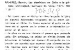 Los dominicos en Chile y la primera universidad