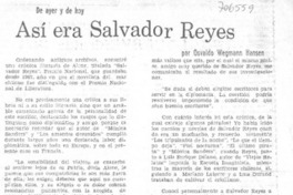 Así era Salvador Reyes