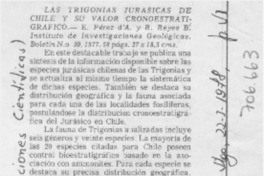Las Trigonias jurásicas de Chile y su valor cronoestratigráfico.