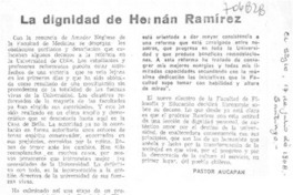 La dignidad de Hernán Ramírez