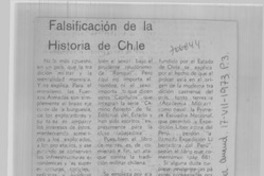 Falsificación de la historia de Chile.