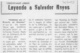 Leyendo a Salvador Reyes.