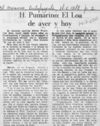H. Pumarino: el Loa de ayer y hoy