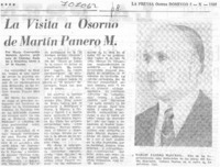 La visita a Osorno de Martín Panero M.