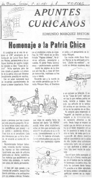 Homenaje a la Patria Chica