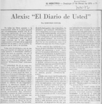 Alexis: "El diario de usted"