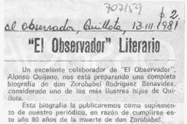 "El observador" literario.