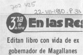 Editan libro con vida de ex gobernador de Magallanes