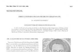 Obra literaria de los médicos chilenos (IX)