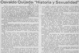 Osvaldo Quijada: "Historia y sexualidad".