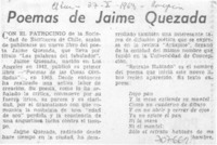 Poemas de Jaime Quezada.