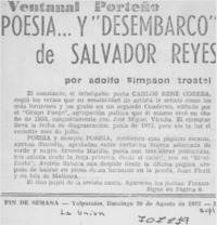 Poesía -- y "desembarco" de Salvador Reyes