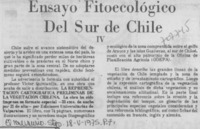 Ensayo fitoecológico del sur de Chile.