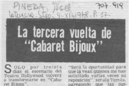 La Tercera vuelta de "Cabaret Bijoux".