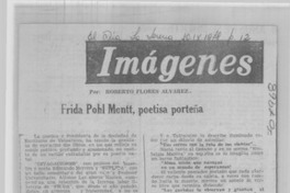 Frida Pohl Montt, poetisa porteña