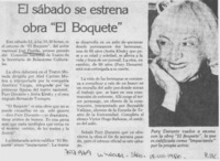 El Sábado se estrena obra "El Boquete".