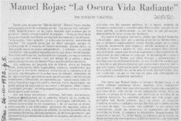 Manuel Rojas: "la oscura vida radiante"
