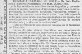 Biografía cultural de Chile.