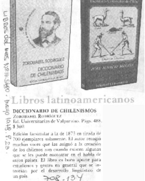 Diccionarios de chilenismos.