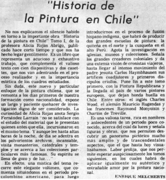 Historia de la pintura en Chile"