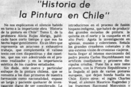 Historia de la pintura en Chile"