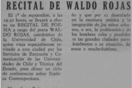 Recital de Waldo Rojas.