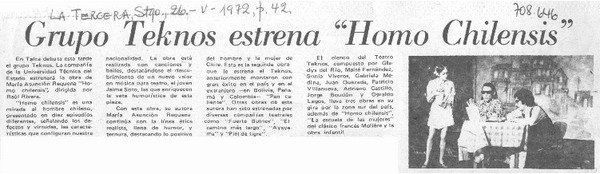Grupo Teknos estrena "homo chilensis".
