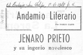 Jenaro Prieto y su ingenio novelesco