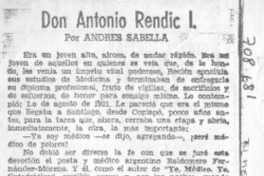 Don Antonio Rendic I.