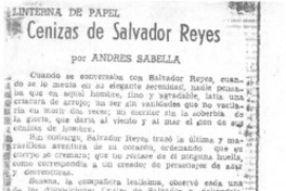 Cenizas de Salvador Reyes