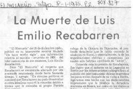 La muerte de Luis Emilio Recabarren