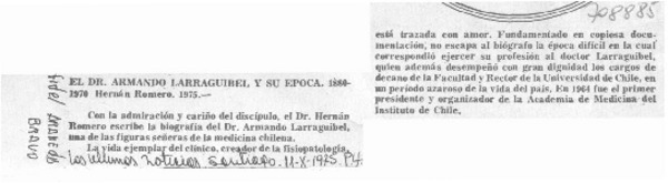 El dr. Armando Larraguibel y su época 1880-1970