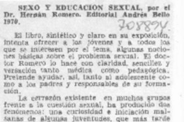 Sexo y educación sexual.