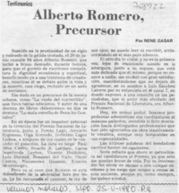 Alberto Romero, precursor