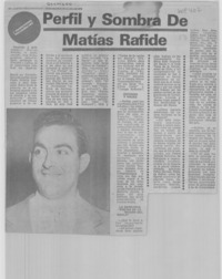 Perfil y sombra de Matías Rafide.
