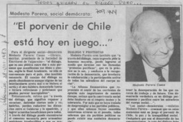 "El Porvenir de Chile está hoy en juego--".