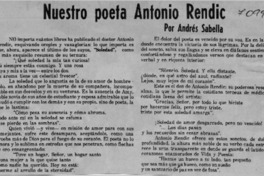 Nuestro poeta Antonio Rendic