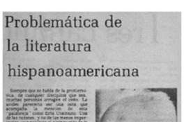 Problemática de la literatura hispanoamericana