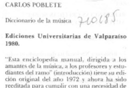 Diccionario de la música