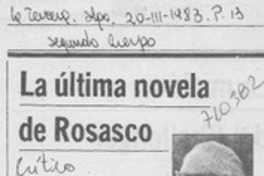 La última novela de Rosasco