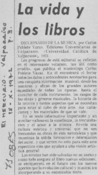 La vida y los libros. La vida y los libros.