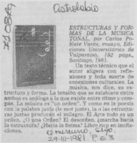 Estructuras y formas de la música. Estructuras y formas de la música.