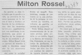 Milton Rossel