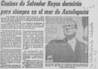 Cenizas de Salvador Reyes dormirán para siempre en el mar de Antofagasta.